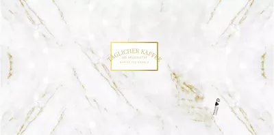 Für ein gehobenes Konzept-Café in Gold und Weiß