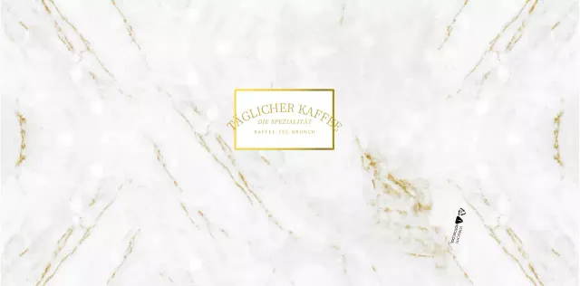 Für ein gehobenes Konzept-Café in Gold und Weiß