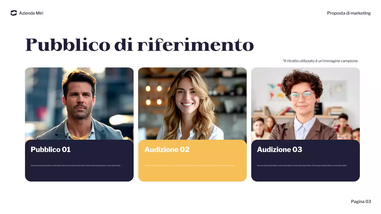 documento di marketing moderno della marina militare