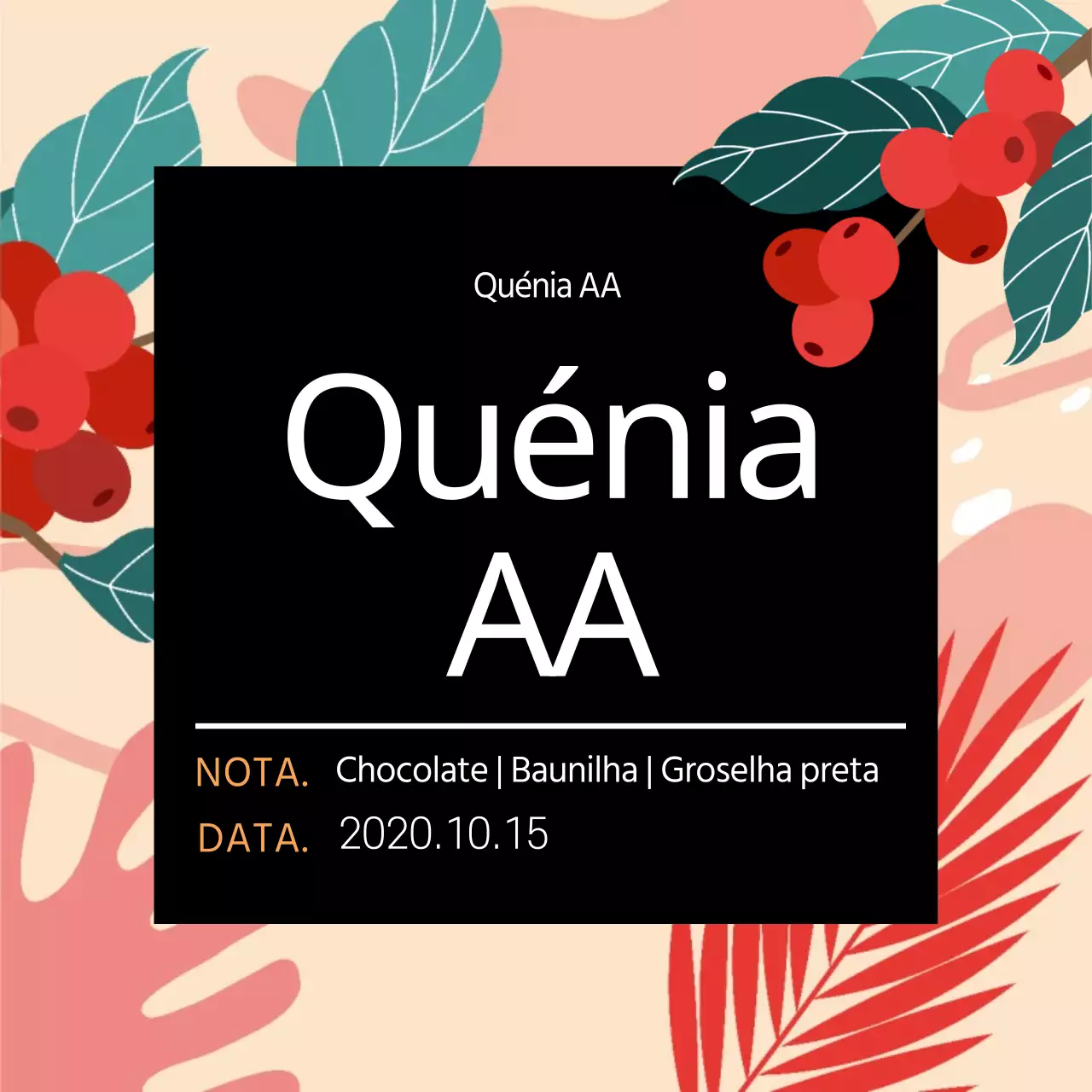 Rótulos de grãos de café
