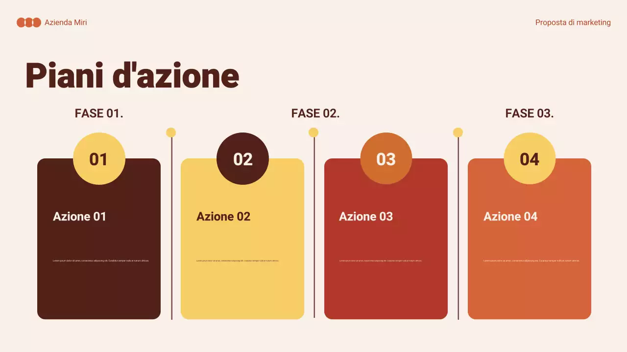 documento di marketing arancione