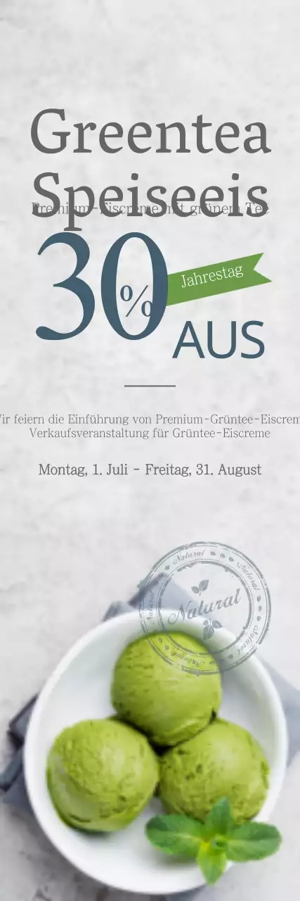 Grüner Tee Eiscreme