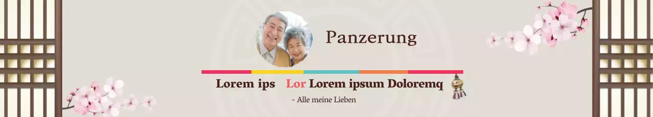 Braune Illustration Traditionelles Jubiläumsfest