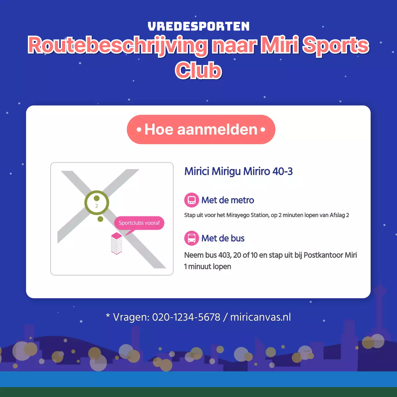 Promoot basissportclubs in blauw en roze