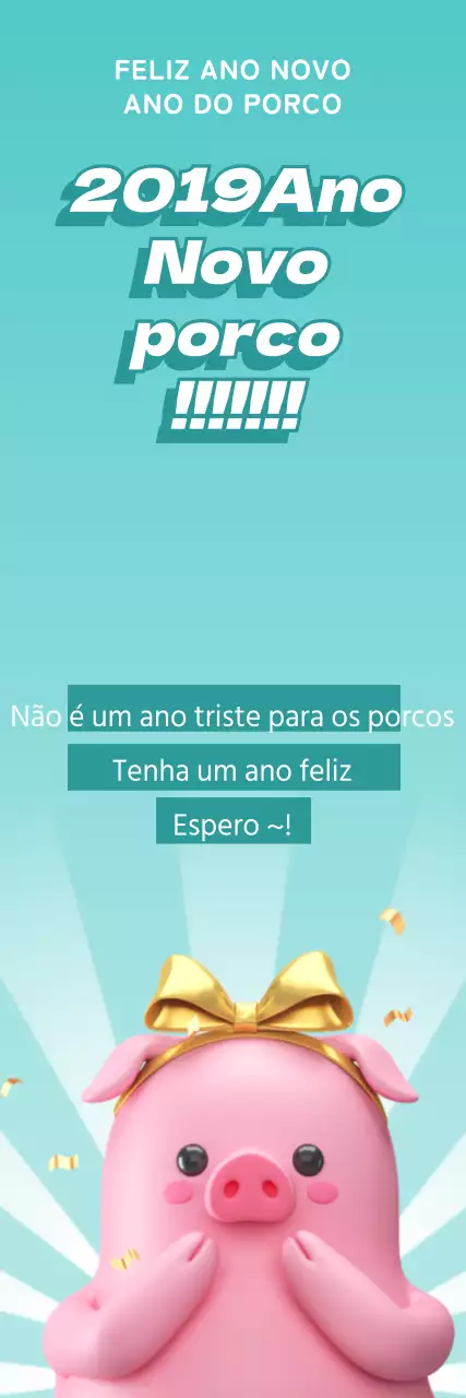 Porco no dia de Ano Novo