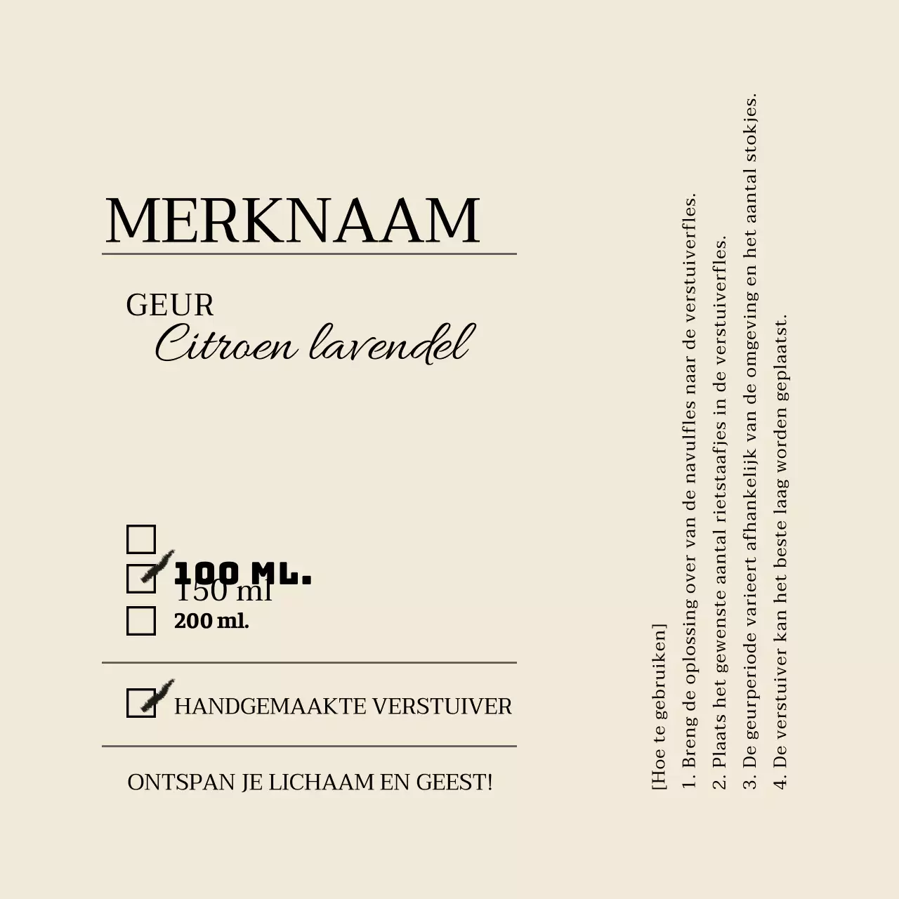 Etiketten voor verstuivers