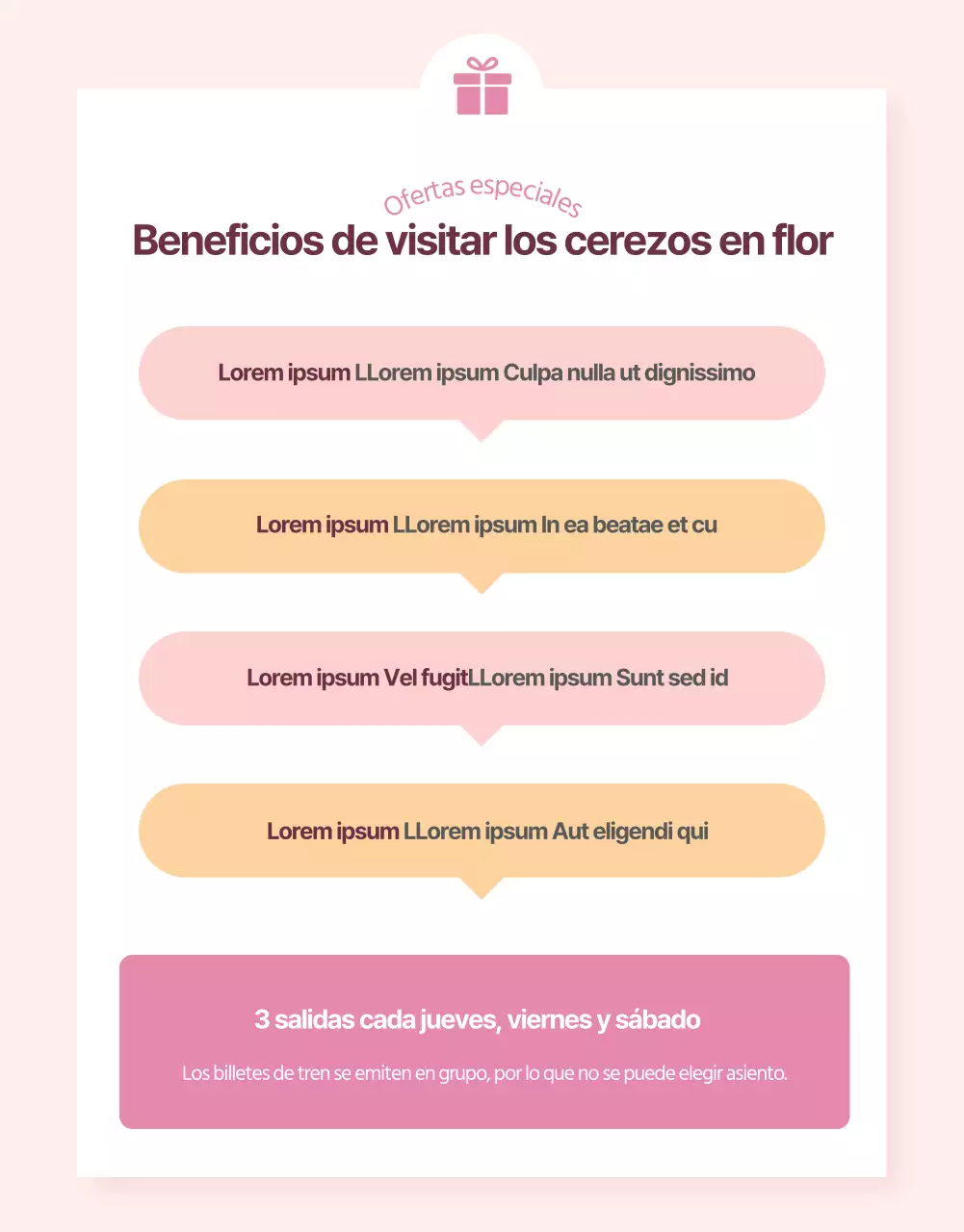 Promoción de las visitas guiadas a los cerezos en flor con un toque rosa