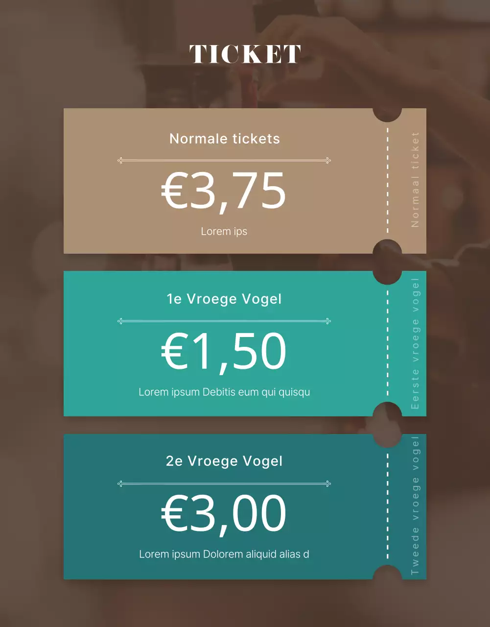 Een schoon bruin en turquoise voedsel start-up beurs