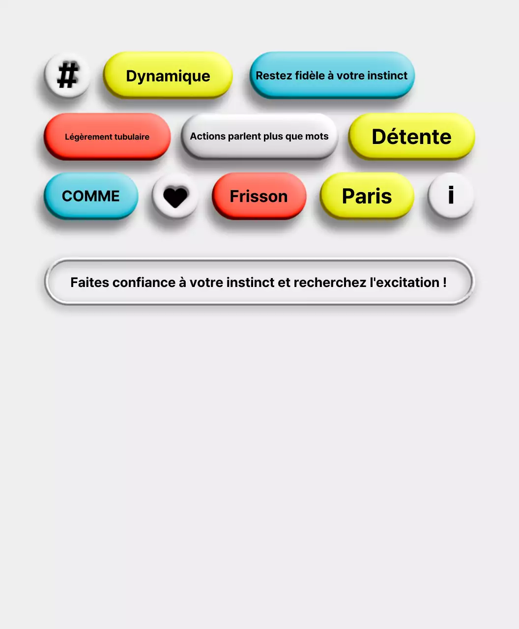 Un t-shirt coloré, câlin et tridimensionnel du concept MBTI.