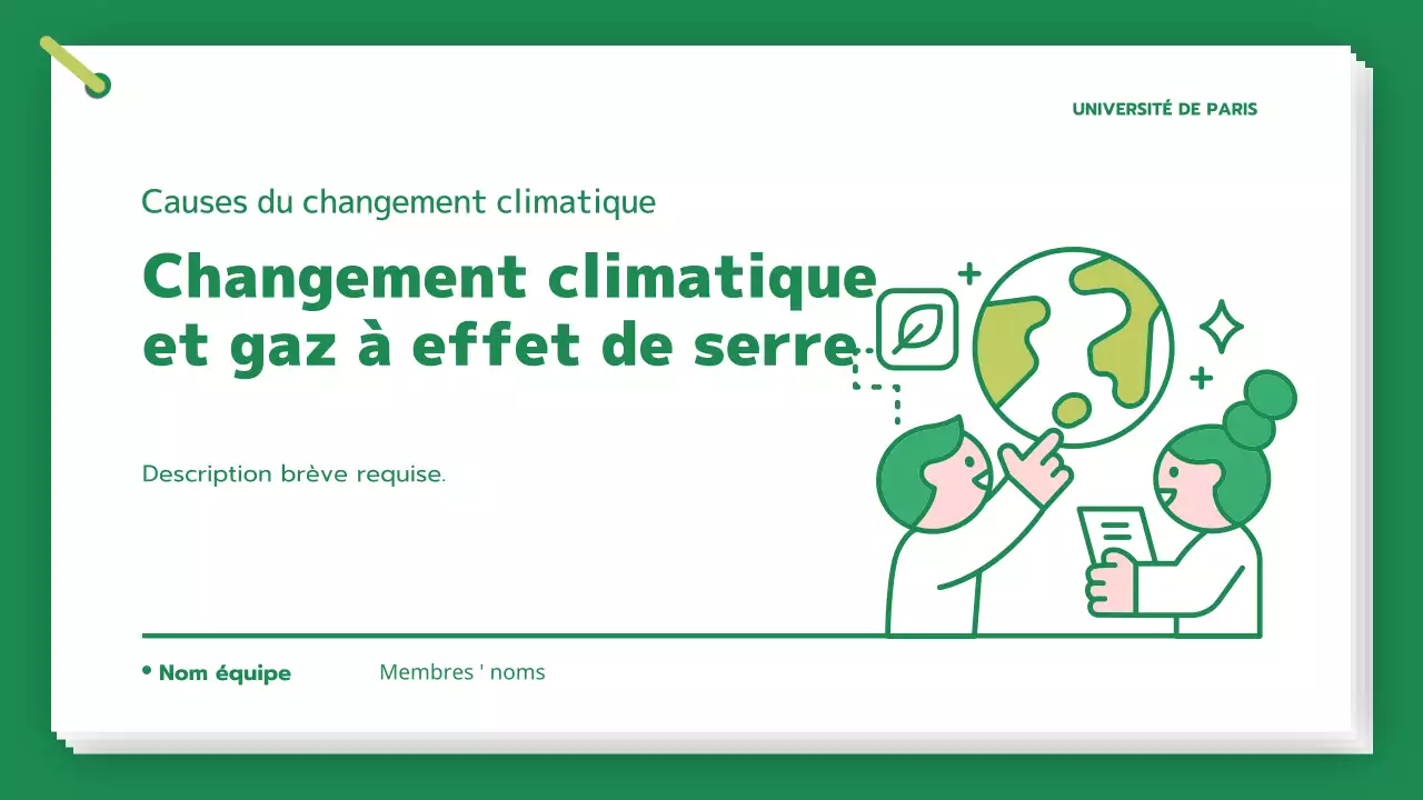 Étudier le changement climatique et les gaz à effet de serre d'une manière verte et propre