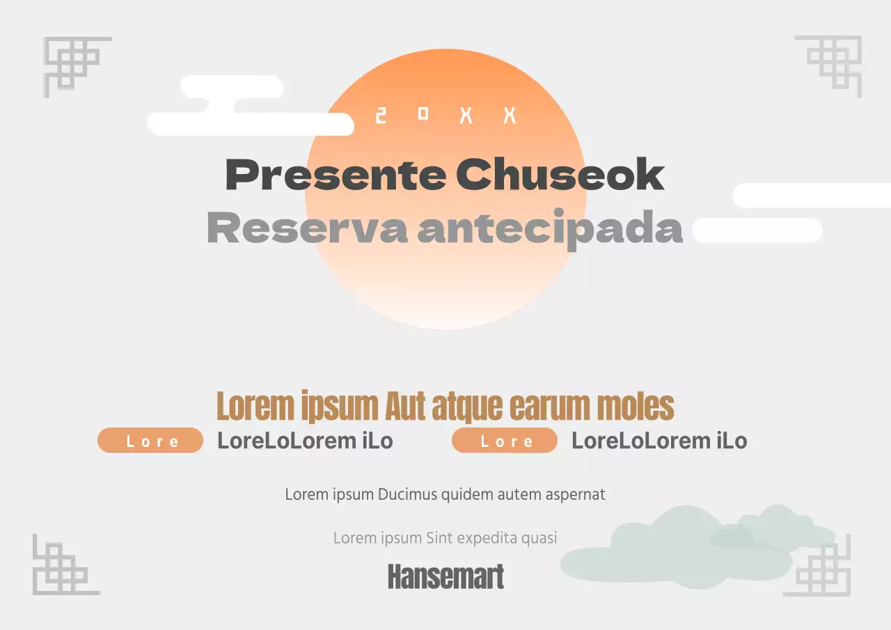 Reserva antecipada para o Chuseok