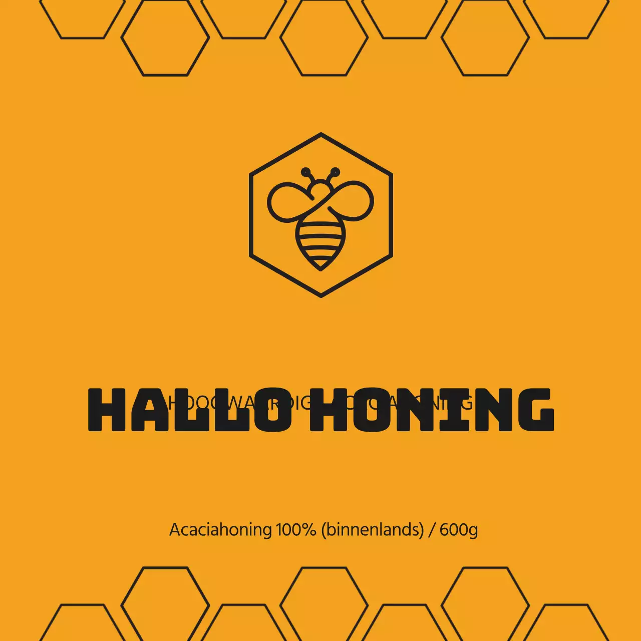 Honing etiketsticker