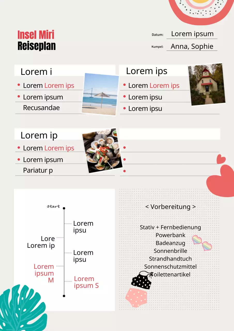 Eine einfache Reiseroute mit einer ausgefallenen Note