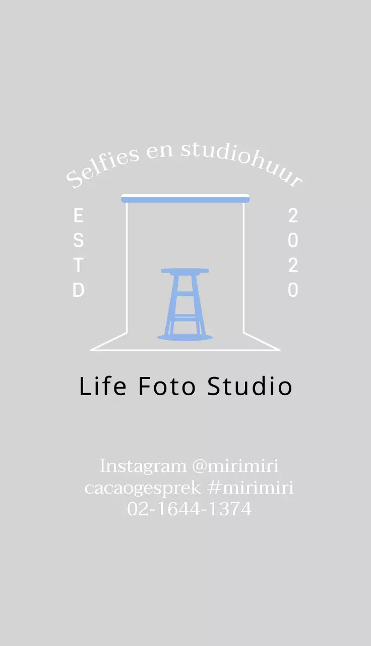 Blauwe, strakke lijnen om een studio-illustratieshoot te promoten