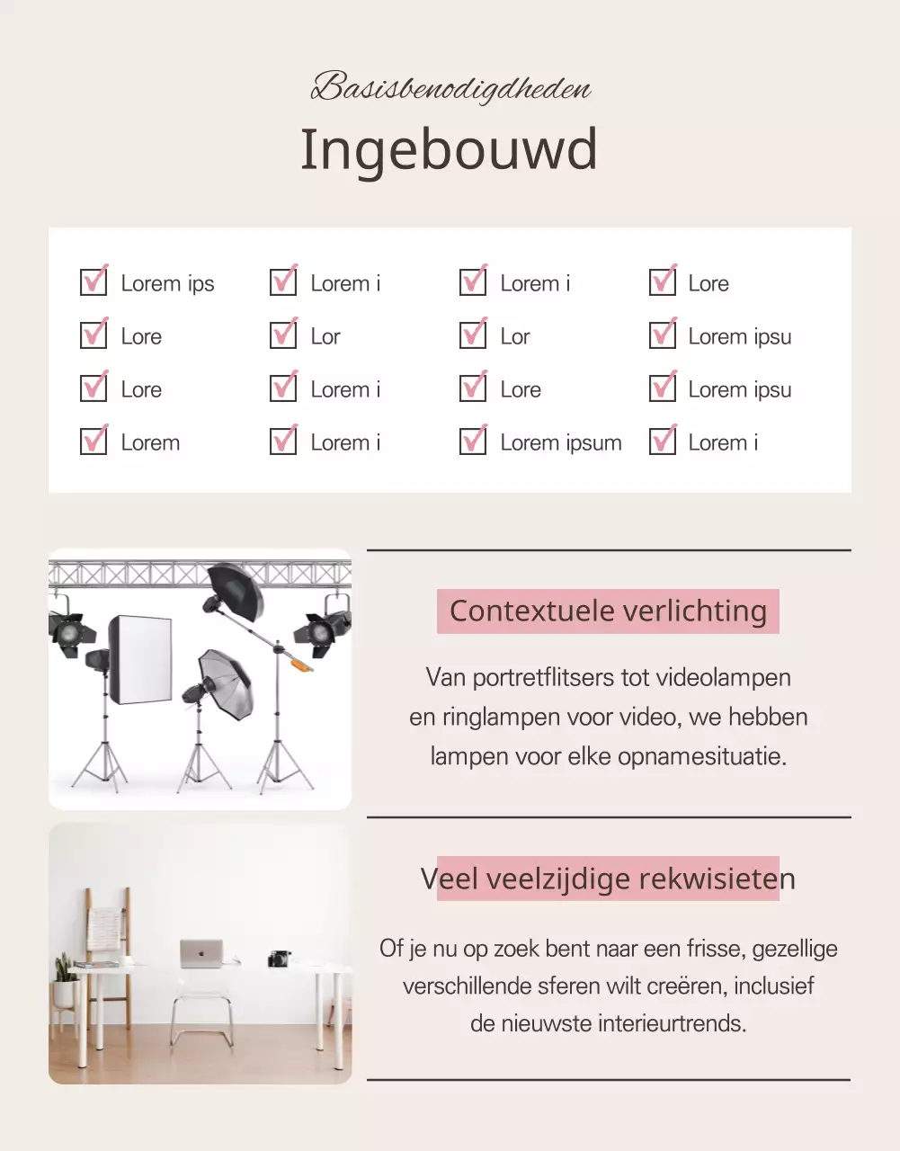 Een rustgevende zelfstudio in roze en ivoorkleurig