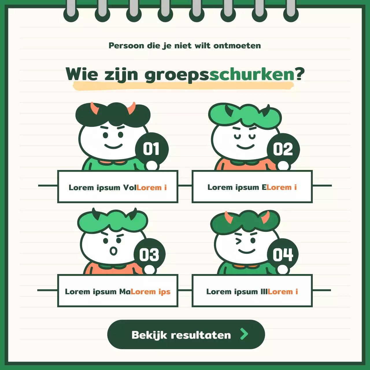Groene Illustratie College Groepswerk Grappige Citaten