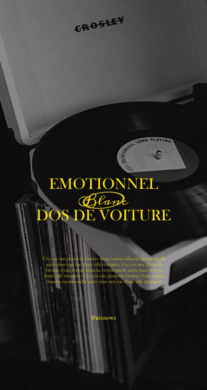 Photo noir et blanc d'un tourne-disque sentimental concept merchandise