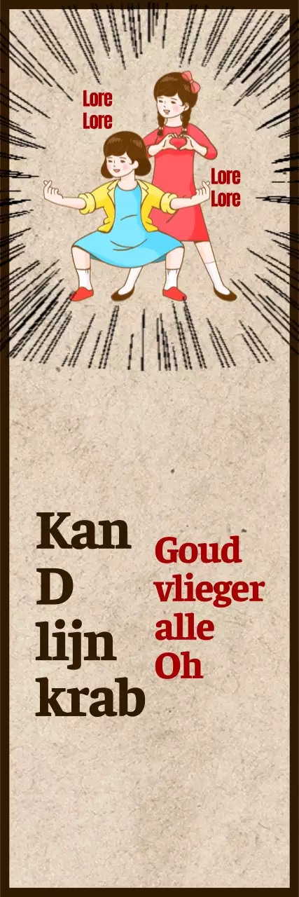 Komische afbeelding met beige en rode accenten en anti-rook slogan