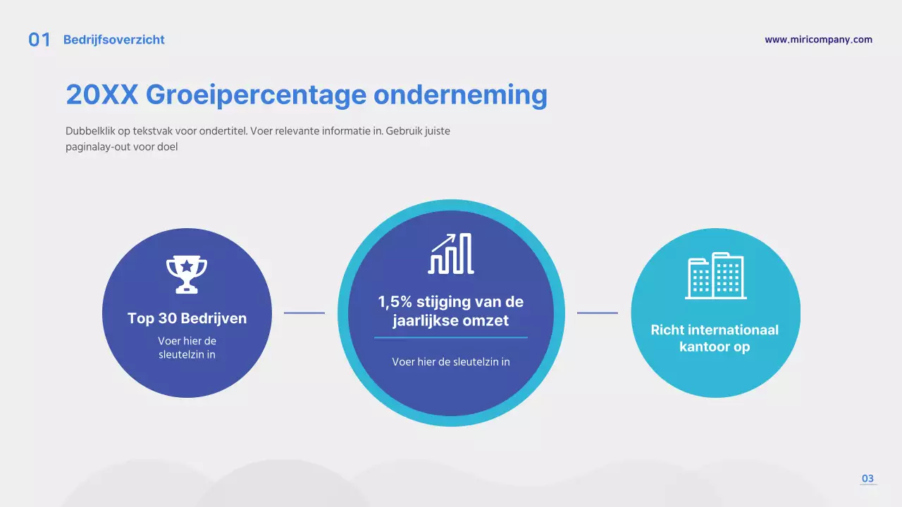 Blauw & grijs presentatiesjabloon