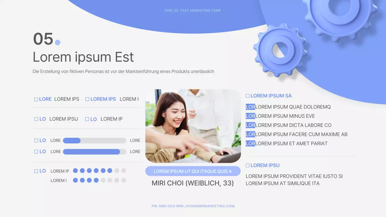 Blaue und weiße 3D stereoskopische Formen Thema Interview Material