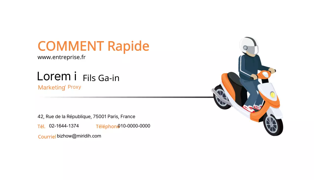 Cartes de visite pour chauffeurs-livreurs