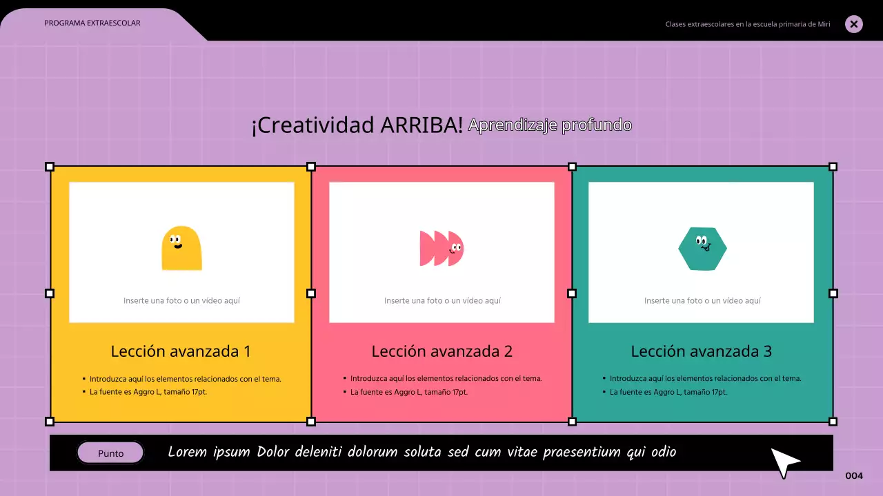 Lecciones de infografía en coloridos marcos de navegador