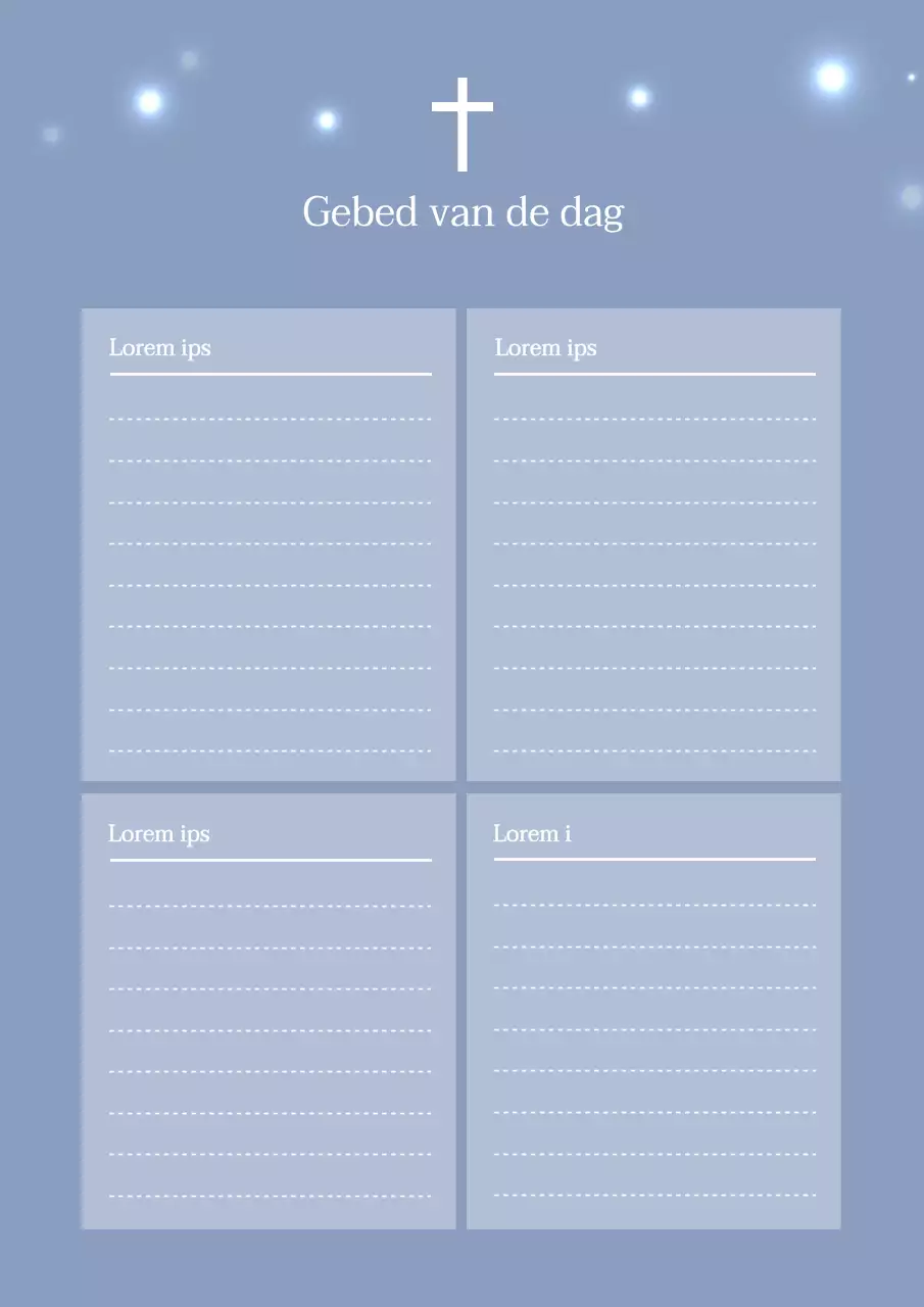 Poster met eenvoudig dagrouteontwerp in blauw