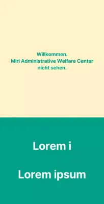 Eine öffentliche Bekanntmachung in Form eines Willkommensbriefs mit einem Willkommensschild.