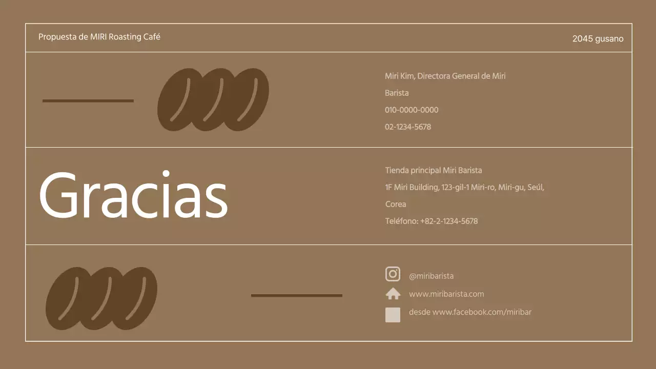 Marrón Ilustración 3D Retro Concept Cafe Propuesta para un Café