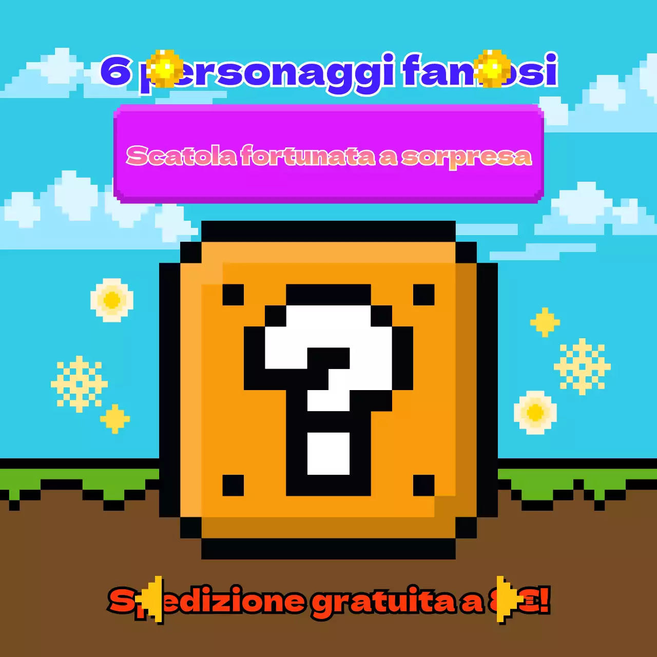 Promuovete il vostro evento Lucky Box con un concetto di gioco colorato e carino