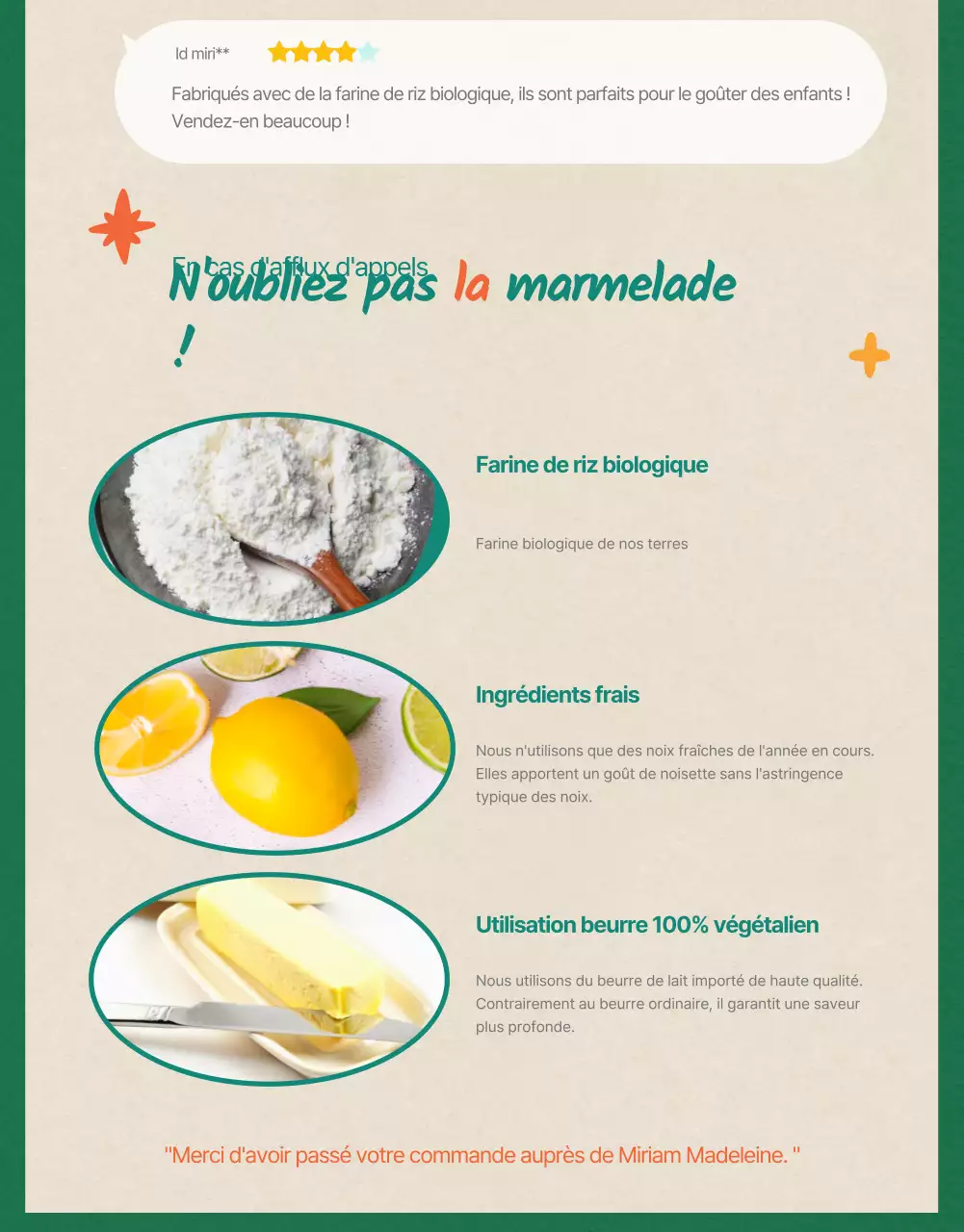 Vendre des madeleines prêtes à l'emploi sur fond vert