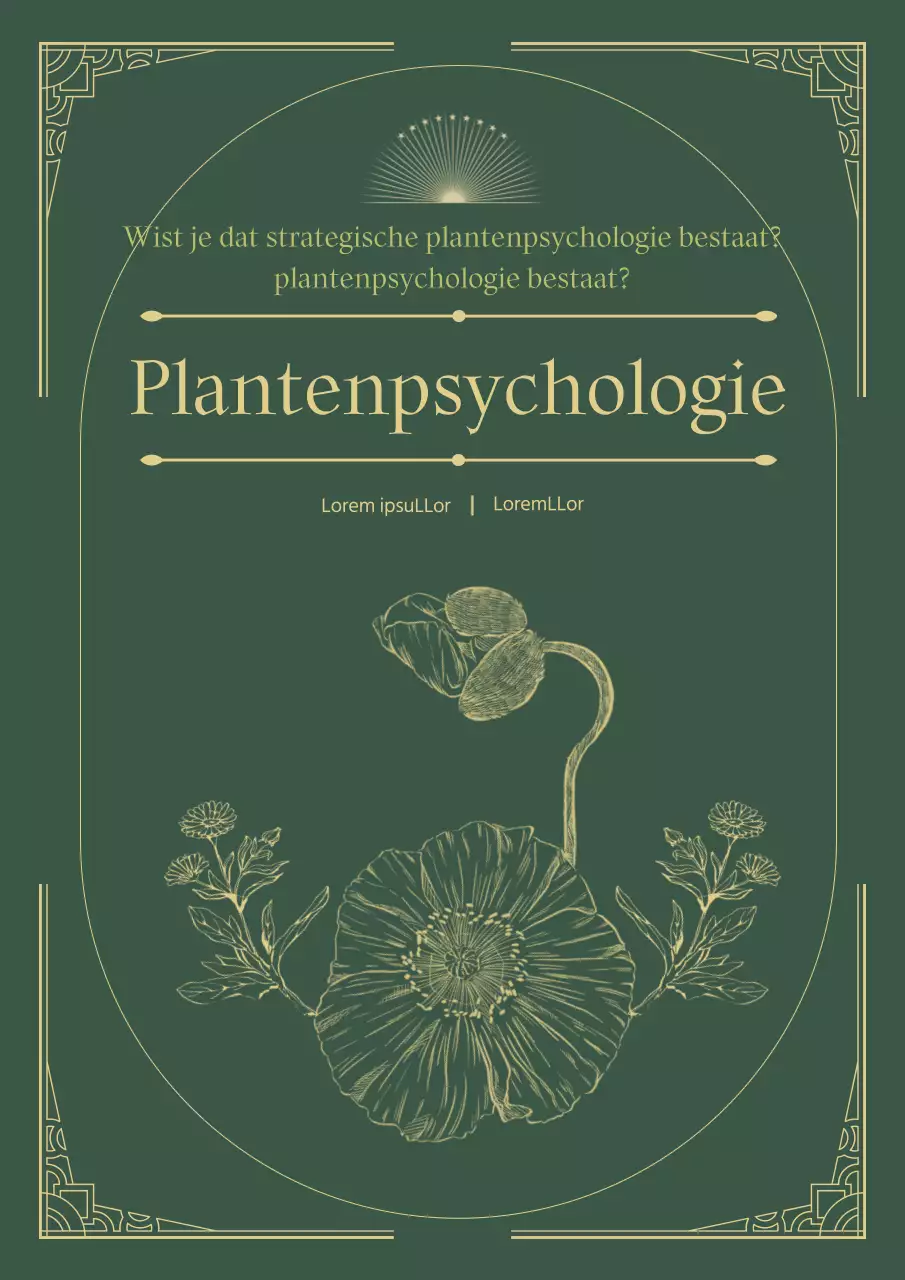 Botanische informatie in een groen, potlood concept