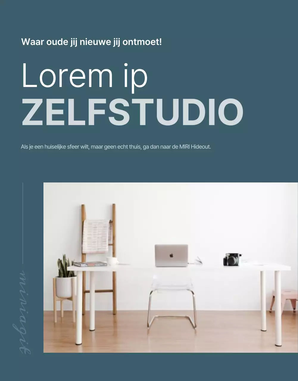 Turquoise selfie studio detail pagina