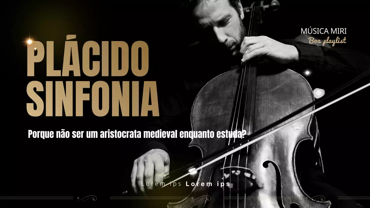 Arte do canal de música com um toque clássico sombrio