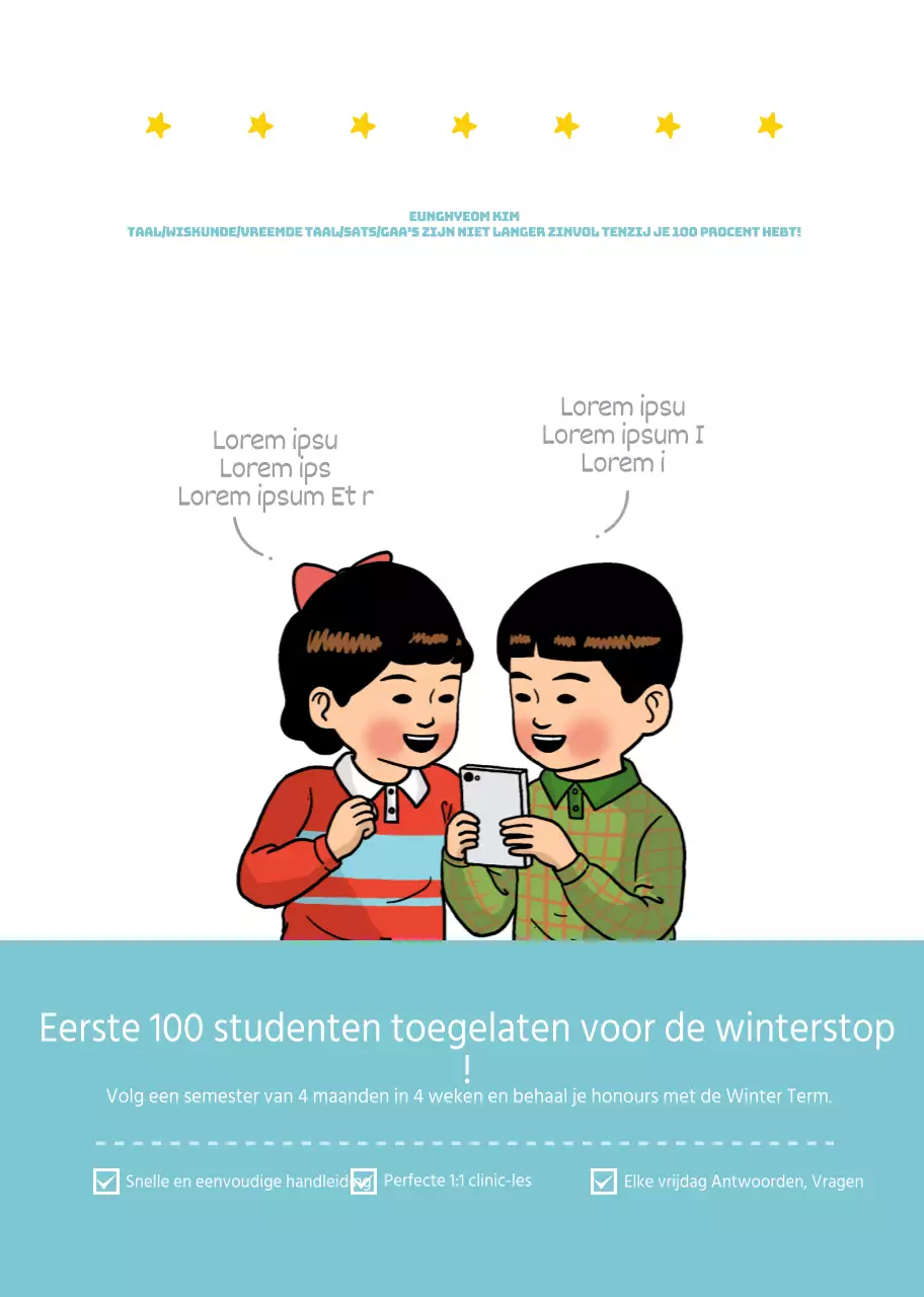 Schattig geïllustreerd boekje met mintkleurige schoolband