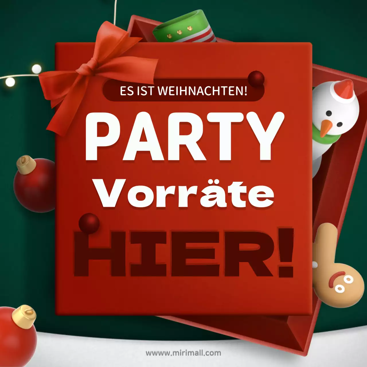 Förderung einer Veranstaltung mit einem rot-grünen Geschenkboxkonzept