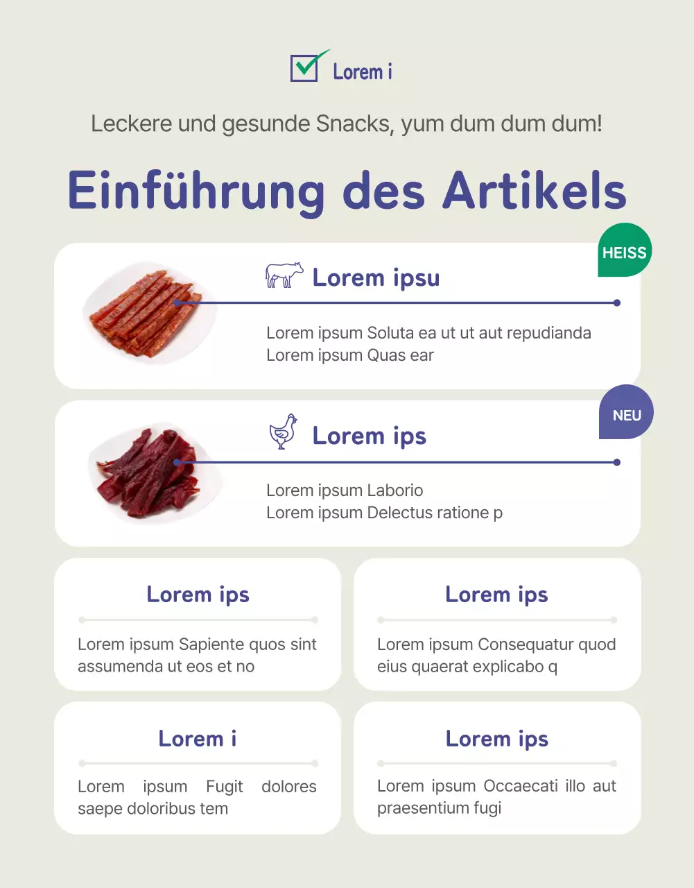 Niedliche blaue und grüne Hundeleckerlis Detailseite