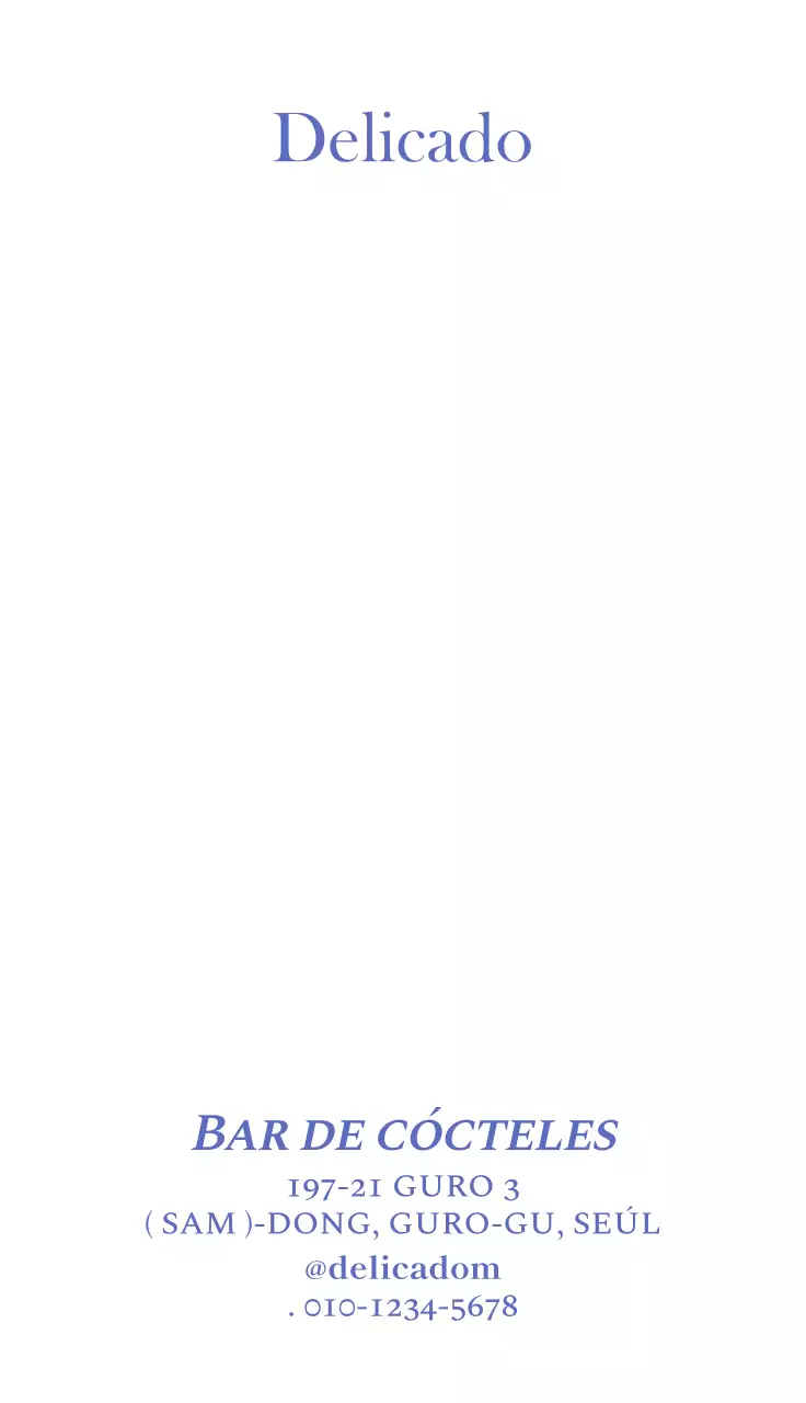 Brillante tarjeta de visita de cafetería en azul claro y blanco