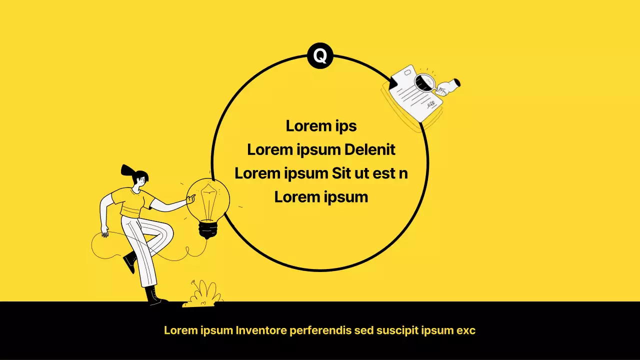 Marketing-Promotion-Plan für einen Turnschuh mit einem lebendigen Farbillustrationskonzept in Gelb- und Schwarztönen.