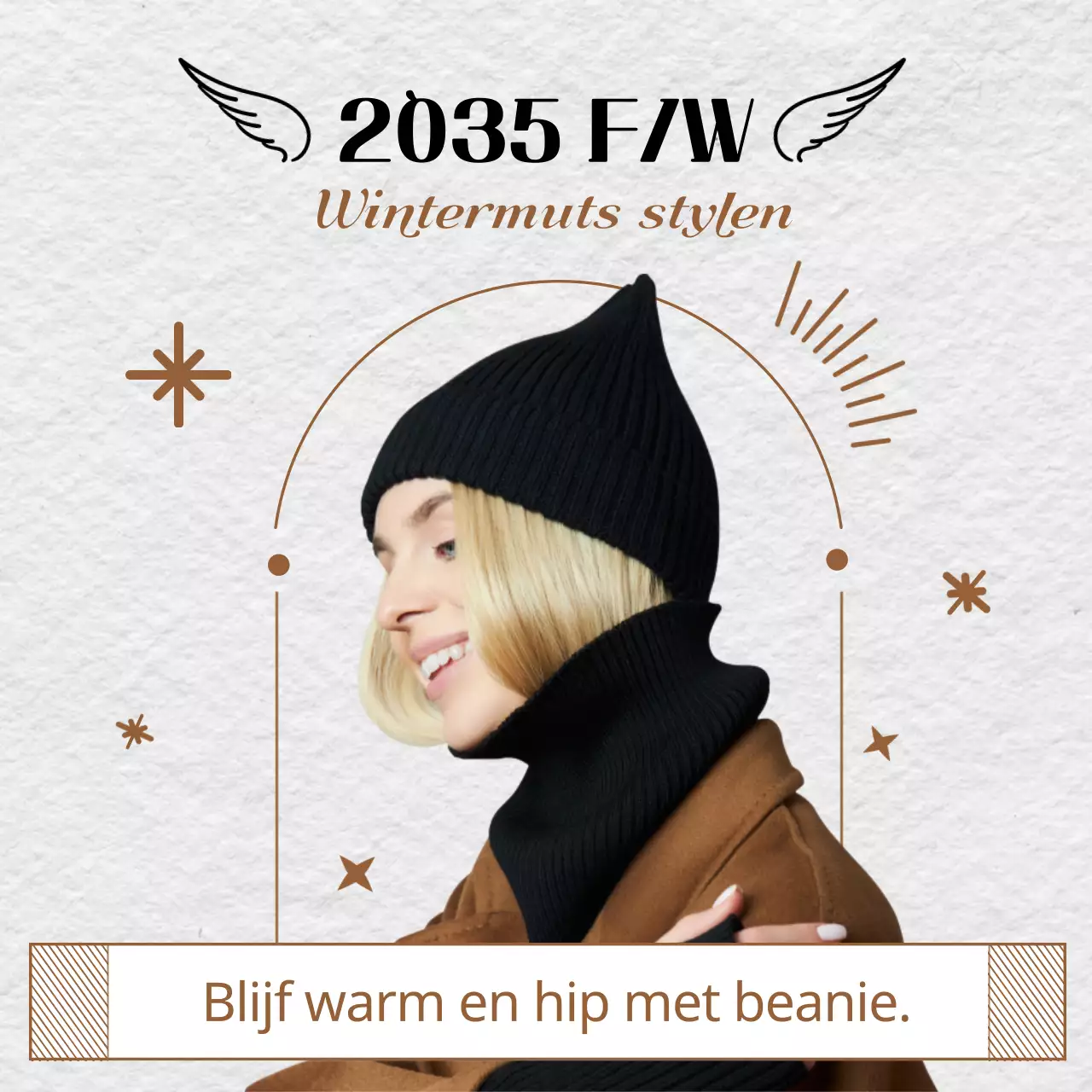 Bruine, winterse styling advertenties