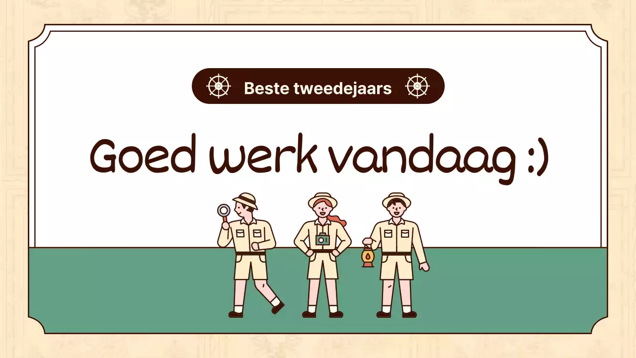 Historische illustraties in beige en groen benadrukken de lessen wereldgeschiedenis