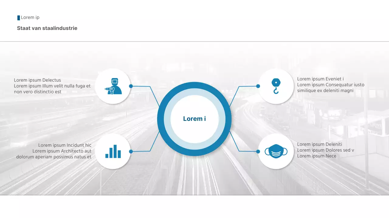 Blue orange eenvoudig staal industrie bedrijf trendrapport