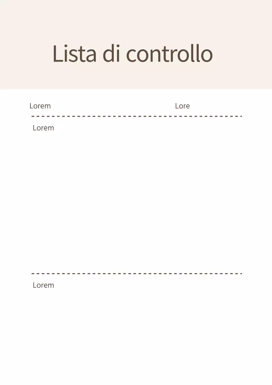 Poster dal design semplice della lista di controllo in colore beige