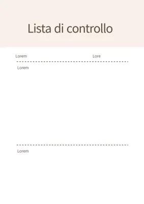 Poster dal design semplice della lista di controllo in colore beige