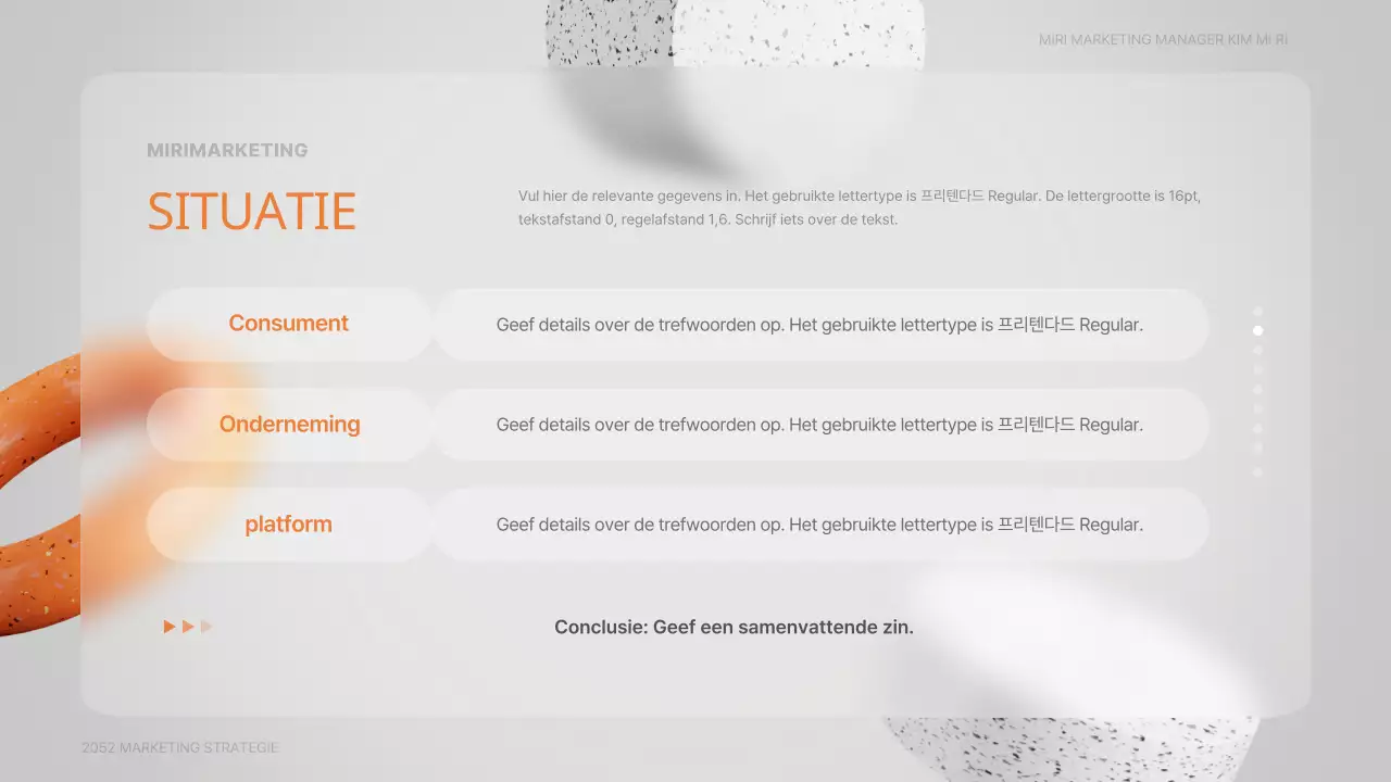 3D stereoscopisch glasmorfisme medisch centrum marketing in grijs en oranje