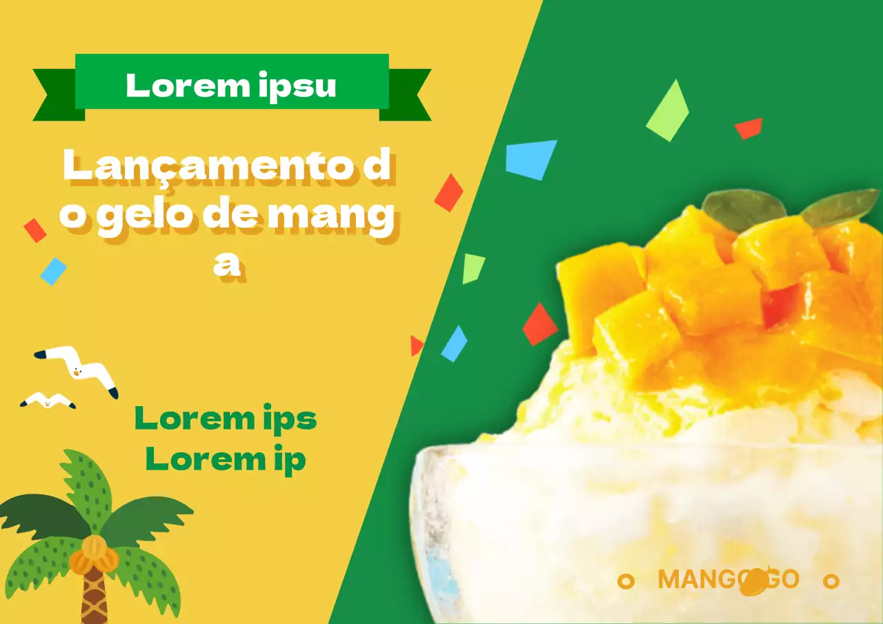 Gelo raspado de manga