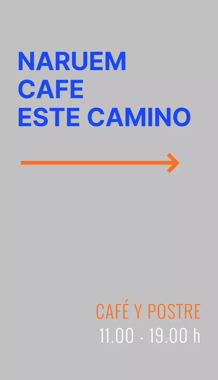 Promover un café hipster azul y naranja
