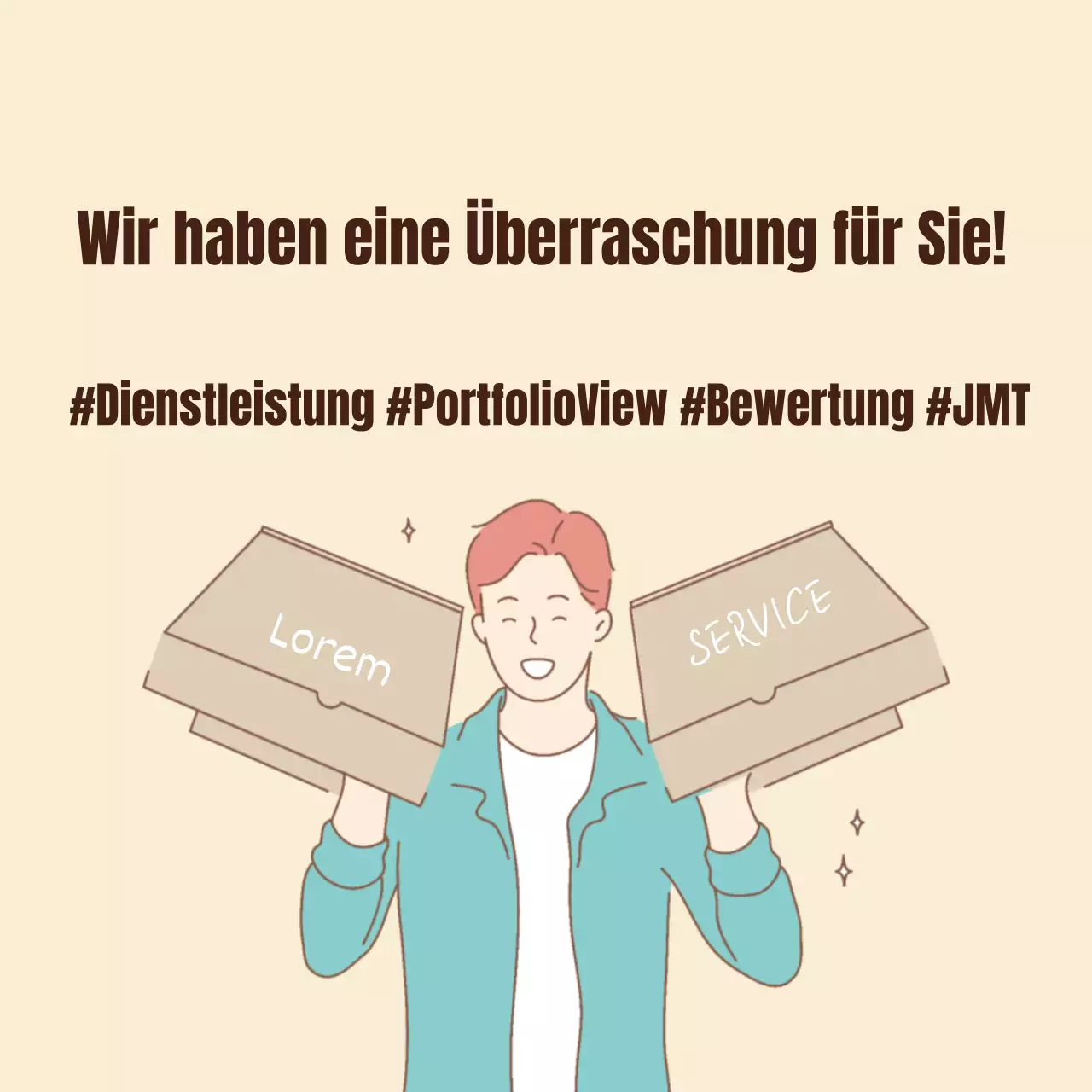 Aufkleber für den Lieferservice