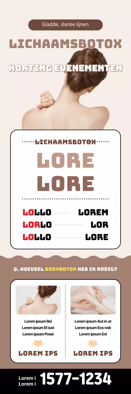 Bruin en eenvoudig portret plastische chirurgie promotionele banner