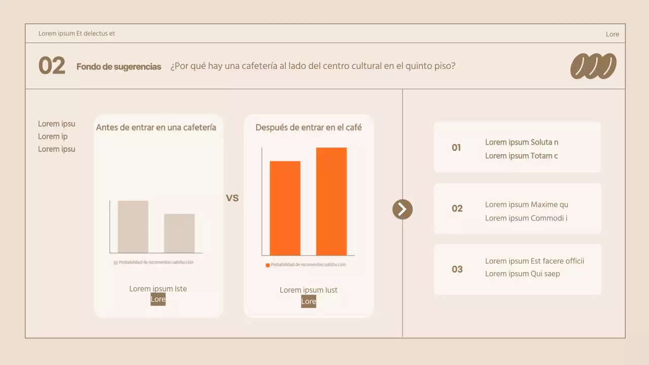 Marrón Ilustración 3D Retro Concept Cafe Propuesta para un Café